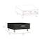 Tuhome Beijing Coffee Table, One Drawer, Four Legs, Black MLW7874 - alternate 4